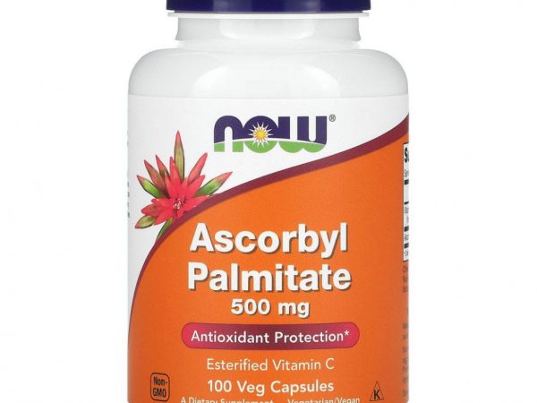 NOW Foods, аскорбил пальмитат, 500 мг, 100 растительных капсул