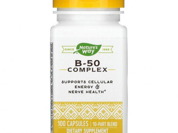 Nature's Way, комплекс витаминов B-50, 100 капсул