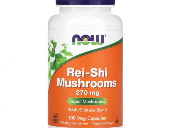 NOW Foods, грибы рейши, 270 мг, 100 вегетарианских капсул