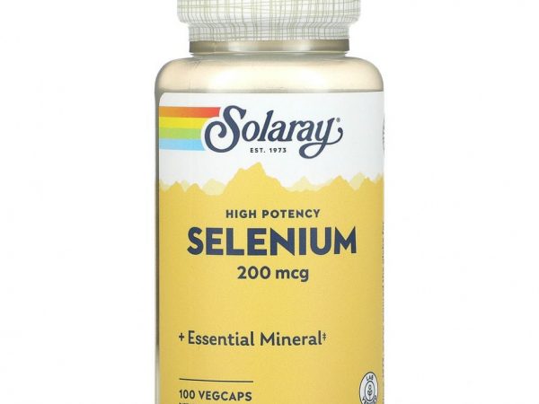 Solaray, Селен, 200 мкг, 100 вегетарианских капсул