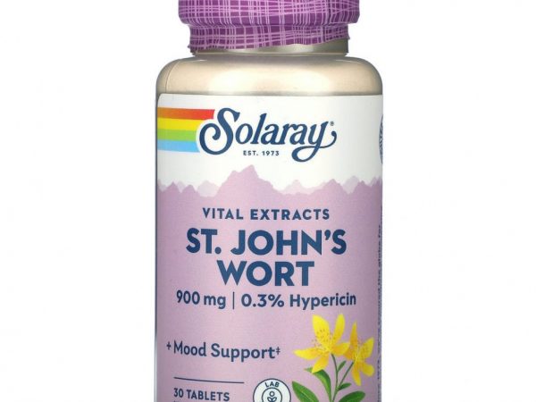 Solaray, Vital Extracts, зверобой, 900 мг, 30 таблеток