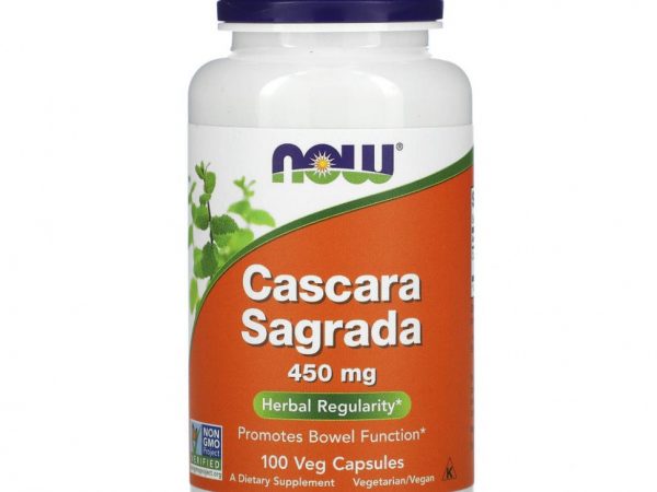 NOW Foods, Крушина (Cascara Sagrada), 450 мг, 100 вегетарианских капсул