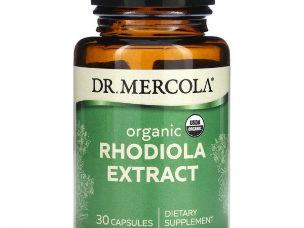 Dr. Mercola, Органический экстракт родиолы, 30 капсул
