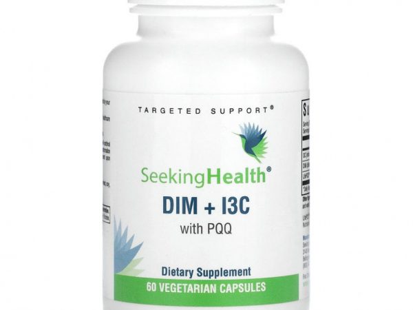 Seeking Health, DIM + I3C с PQQ, 60 вегетарианских капсул