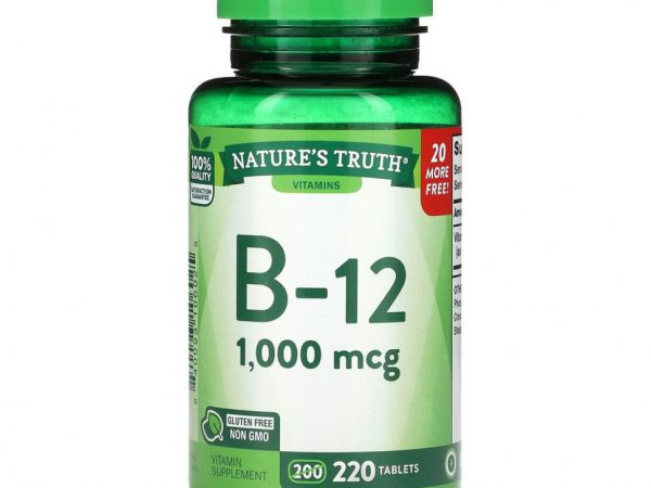 Nature's Truth, Витамин B-12, 1000 мкг, 220 таблеток
