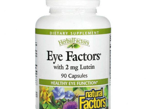 Natural Factors, Eye Factors с содержанием 2 мг лютеина, 90 капсул