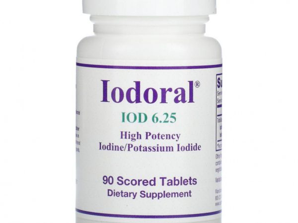 Optimox, Iodoral, ИОД, 6,25 мг, 90 делимых таблеток