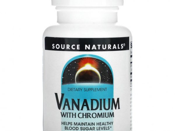 Source Naturals, ванадий с хромом, 90 таблеток
