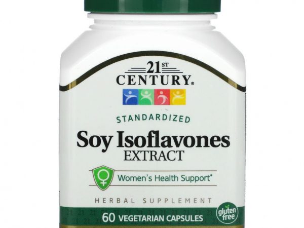 21st Century, стандартизированный экстракт изофлавонов сои, 60 вегетарианских капсул