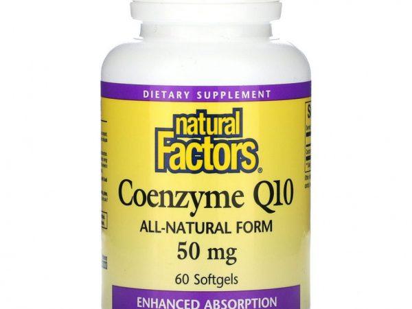 Natural Factors, Коэнзим Q10, 50 мг, 60 мягких таблеток