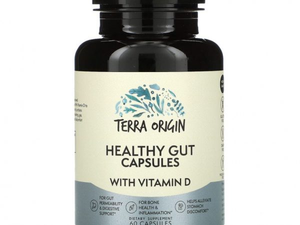 Terra Origin, капсулы для здоровья кишечника с витамином D, 60 капсул