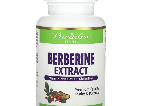 Paradise Herbs, берберин 60 вегетарианских капсул