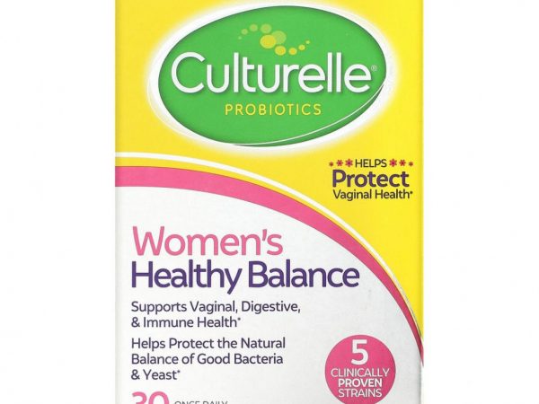 Culturelle, пробиотики, здоровый баланс для женщин, 30 вегетарианских капсул для ежедневного одноразового приема
