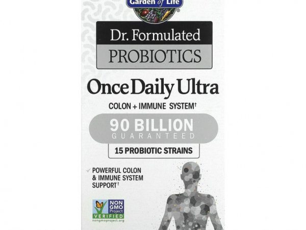 Garden of Life, Dr. Formulated Probiotics, пробиотики, для приема один раз в день, 90 млрд бактерий, 30 вегетарианских капсул