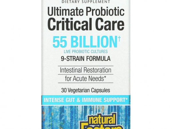 Natural Factors, Ultimate Probiotic Critical Care, 55 миллиардов КОЕ, 30 вегетарианских капсул