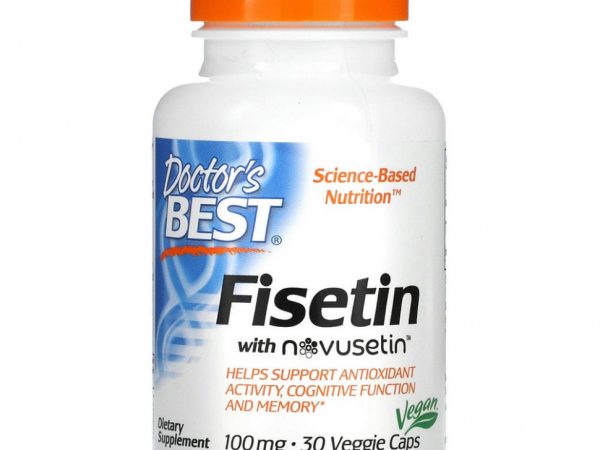 Doctor's Best, физетин с Novusetin, 100 мг, 30 вегетарианских капсул