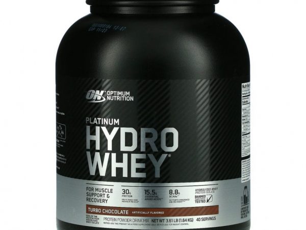 Optimum Nutrition, Platinum Hydro Whey, гидролизованный изолят сывороточного протеина, турбо-шоколад, 1,64 кг (3,61 фунта)