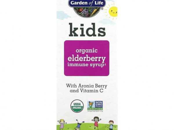 Garden of Life, детский сироп для укрепления иммунитета из ягод бузины с ягодами черноплодной рябины и витамином C, 116 мл (3,9 жидк. унции)