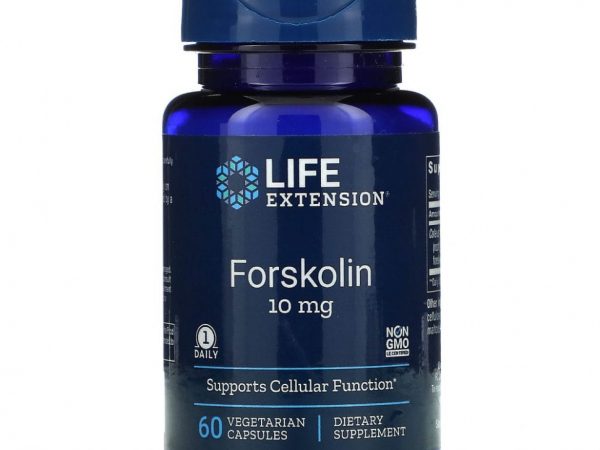 Life Extension, форсколин, 10 мг, 60 вегетарианских капсул
