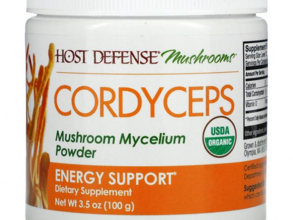 Fungi Perfecti, кордицепс, мицелий грибов в порошке, добавка для пополнения запаса энергии, 100 г (3,5 унции)