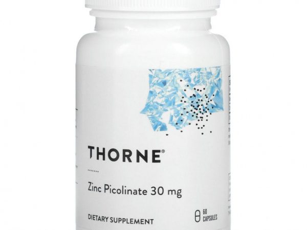 Thorne Research, Пиколинат Цинка с Удвоенной Эффективностью, 60 Растительных капсул