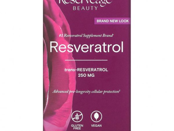 ReserveAge Nutrition, ресвератрол, 250 мг, 60 растительных капсул