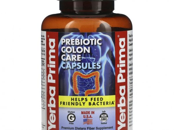 Yerba Prima, пребиотик для поддержки кишечника, 180 капсул