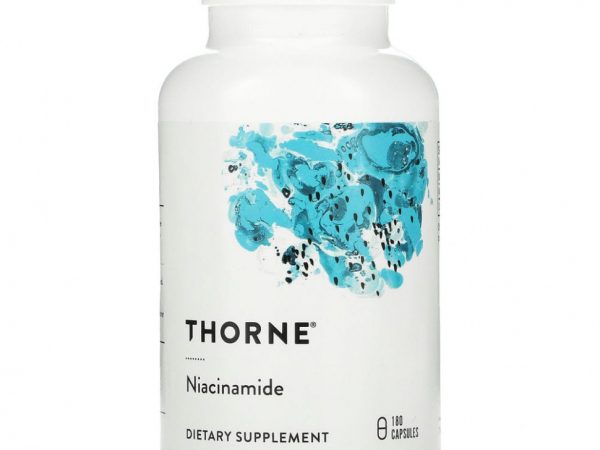 Thorne Research, Ниацинамид, 180 капсул на растительной основе