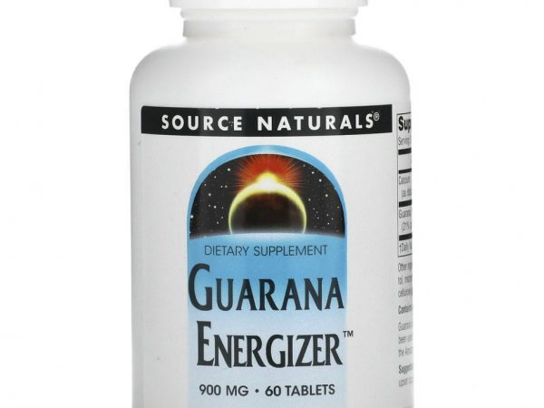 Source Naturals, Guarana Energizer, 900 мг, 60 таблеток