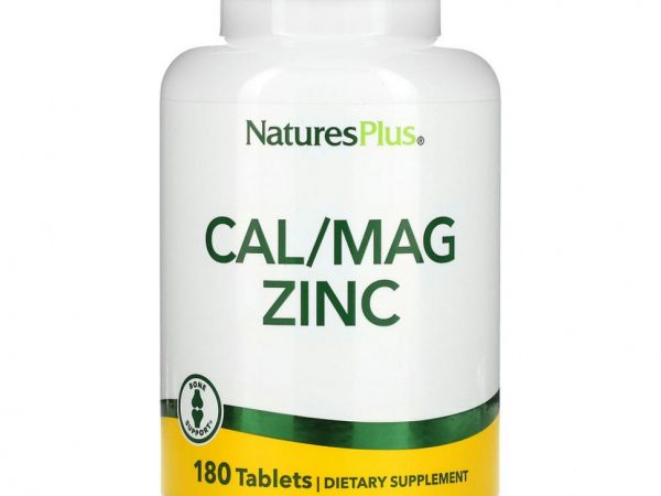 NaturesPlus, Кальций, магний, цинк, 180 таблеток