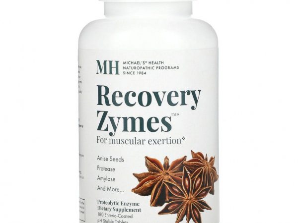 Michael's Naturopathic, W-Zymes Xtra, восстановительные ферменты, 180 таблеток, покрытых кишечнорастворимой оболочкой