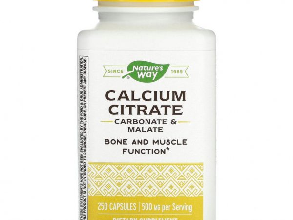 Nature's Way, цитрат кальция, 250 мг, 250 капсул