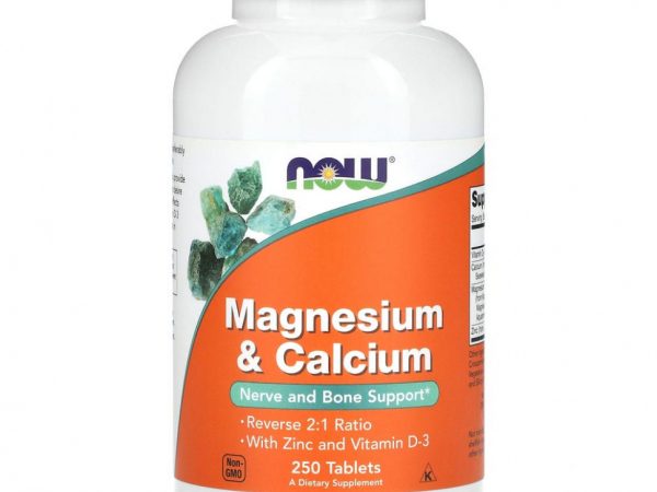 NOW Foods, Магний и кальций, 250 таблеток