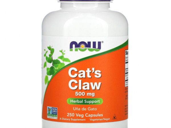 NOW Foods, кошачий коготь, 500 мг, 250 растительных капсул