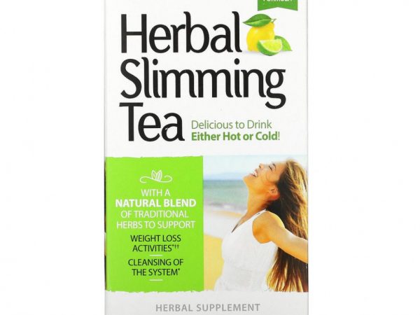 21st Century, травяной чай для похудения, лимон и лайм, без кофеина, 24 чайных пакетика, 48 г (1,7 унции)