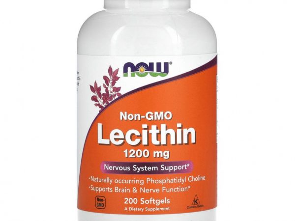NOW Foods, лецитин без ГМО, 1200 мг, 200 капсул