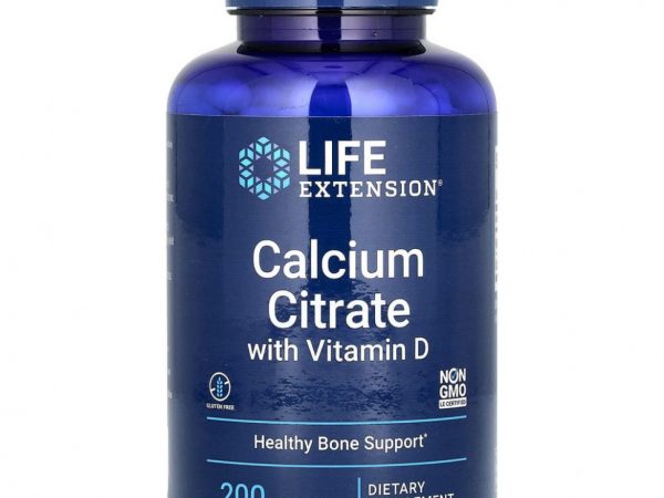 Life Extension, цитрат кальция с витамином D3, 200 капсул