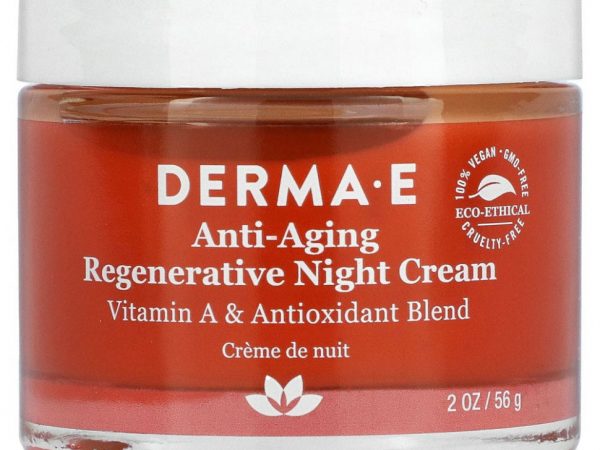 Derma E, антивозрастной восстанавливающий ночной крем, 56 г (2 унции)