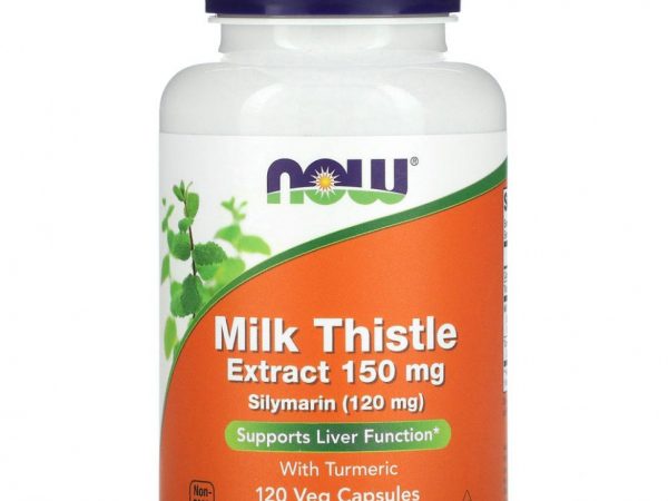 NOW Foods, силимарин, экстракт расторопши, 150 мг, 120 растительных капсул