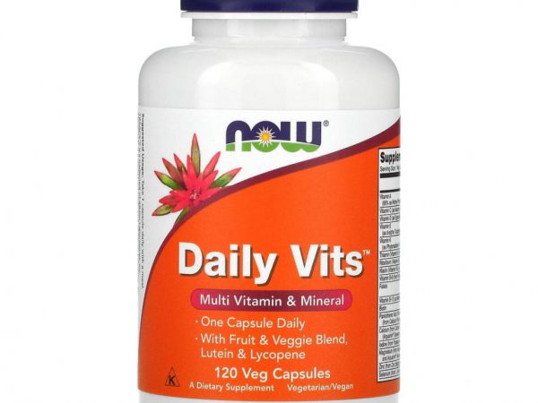 NOW Foods, Daily Vits, мультивитамины и микроэлементы, 120 вегетарианских капсул