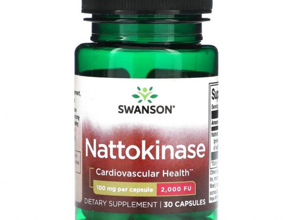 Swanson, Наттокиназа, 100 мг, 30 капсул