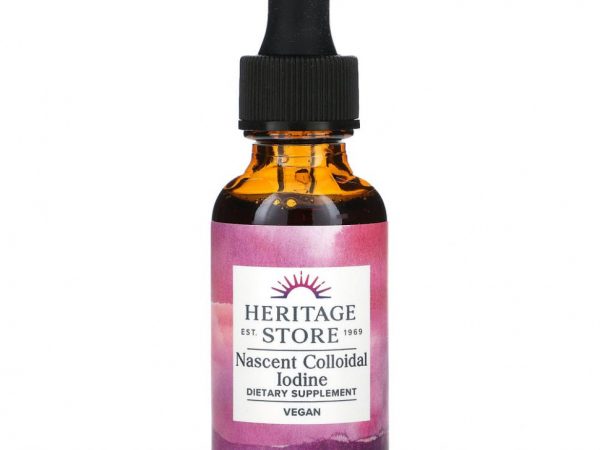 Heritage Store, атомарный йод, коллоидный, 30 мл (1 жидк. унция)