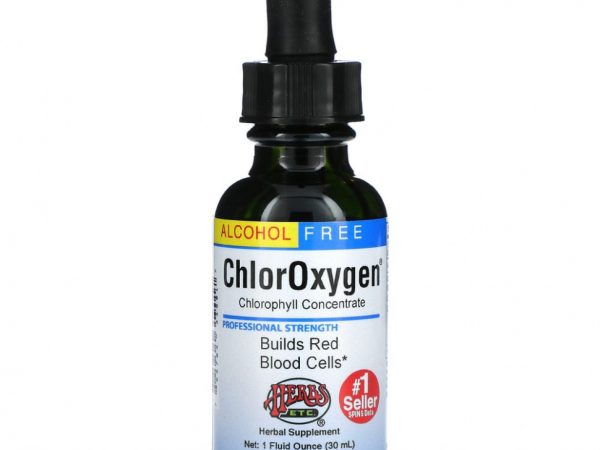 Herbs Etc., ChlorOxygen, концентрат хлорофилла, без спирта, 30 мл (1 жидк. унция)