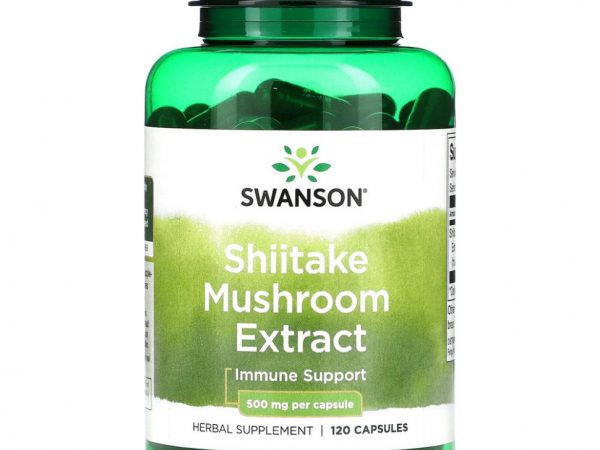 Swanson, Экстракт грибов шиитаке, 500 мг, 120 капсул