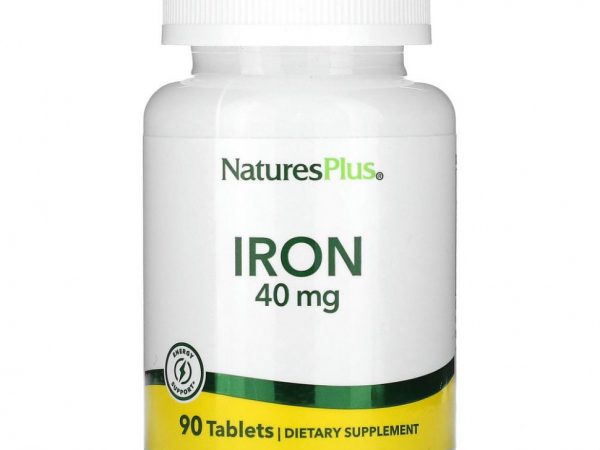 NaturesPlus, Железо, 40 мг, 90 таблеток