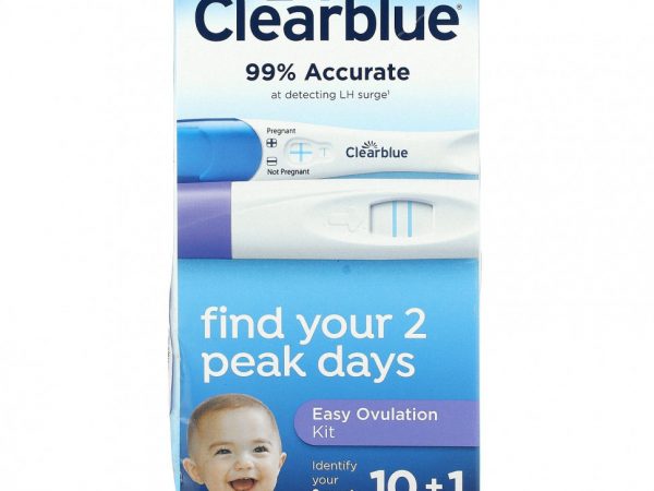 Clearblue, Easy Ovulation Kit, 10 тестов на овуляцию + 1 тест на беременность