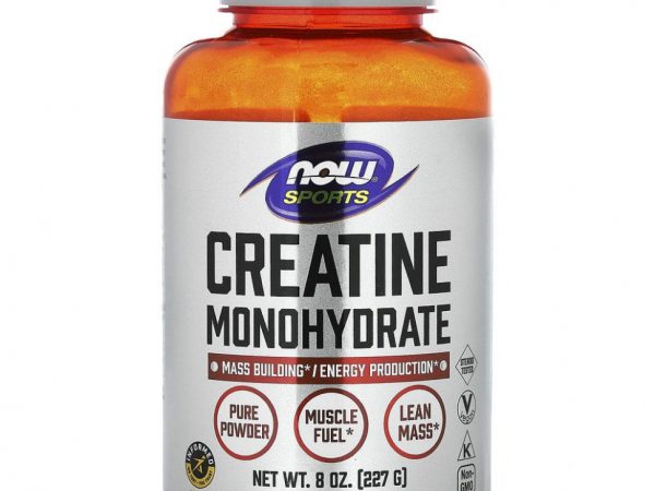 NOW Foods, Питание для физической активности, моногидрат креатина, чистый порошок, 227 г (8 унций)