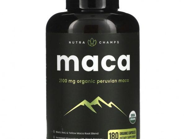 NutraChamps, Maca, 700 mg, 180 Organic Capsules