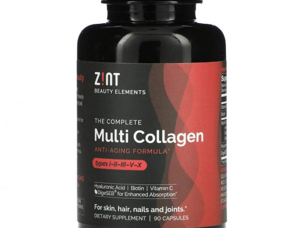 Zint, Полноценная мультиколлагеновая капсула, 90 капсул