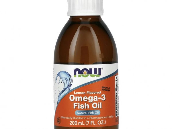 NOW Foods, рыбий жир с омега-3, со вкусом лимона, 200 мл (7 жидк. унций)